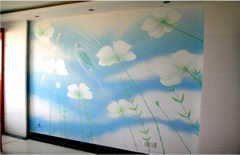 松潘画墙绘怎么画好白云的蓬松感？