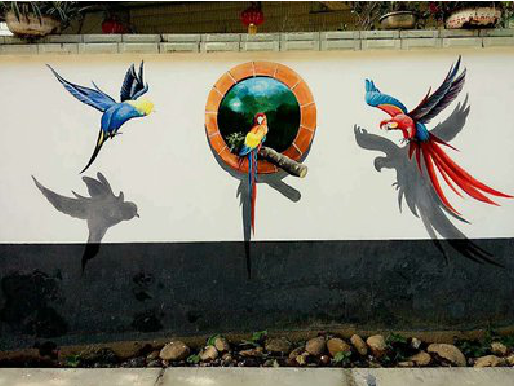 松潘视觉错位-3D墙绘设计