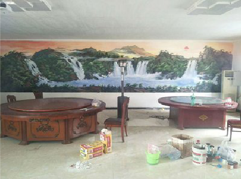 松潘墙绘-写实风景