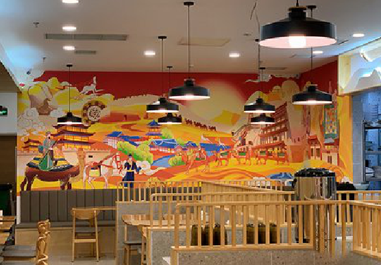 松潘商业空间彩绘介绍。