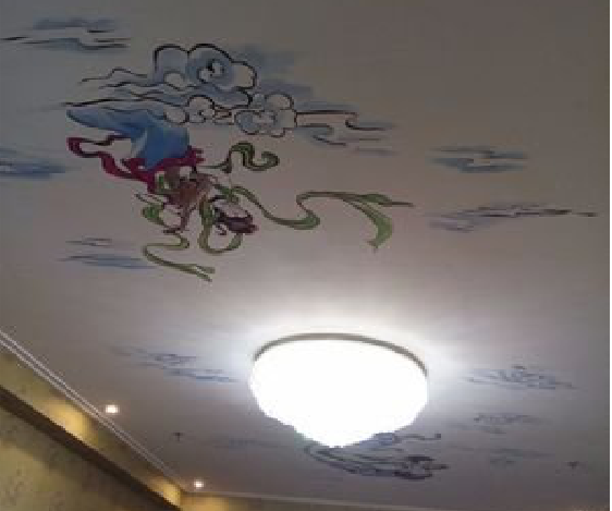 松潘如何快速绘制天花板上的手绘墙？